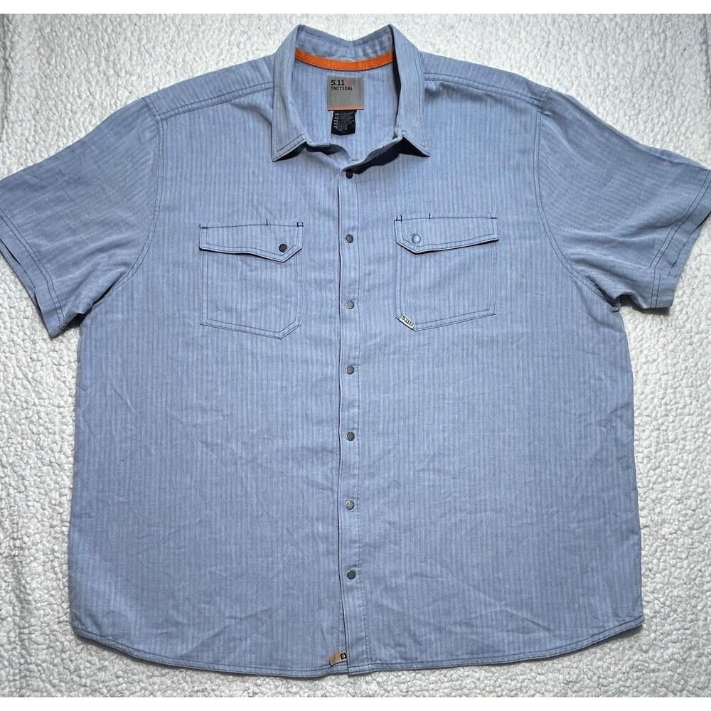 5.11 Tactical Men's 2XL Breeze Blue Herringbone RAPIDraw CCW Shirt XXL